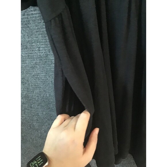 FP Beach Mini Dress Size XS Isn't She Lovely Linen Blend Charcoal Black Pockets - Picture 5 of 8